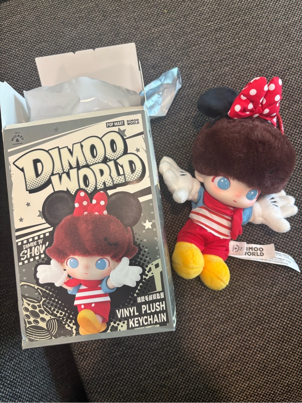 POPMART DIMIO WORLD MINNIE VINYL PLUSH KEYCHAIN